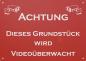 Preview: "Achtung Videoüberwachung...." Alu Hinweisschild